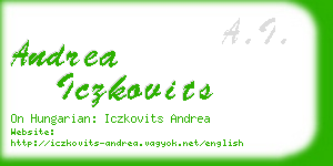 andrea iczkovits business card